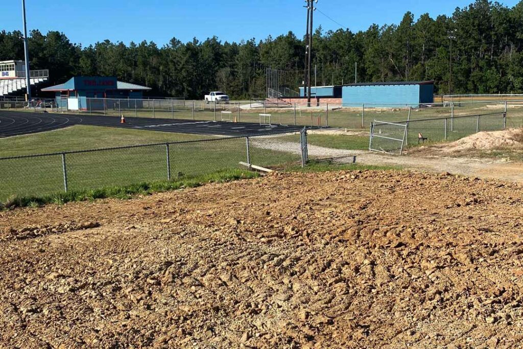 east beauregard football field house dirtwork