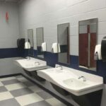 st john elementary gym construction sink installation